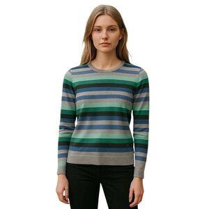 Vince Camuto Striped Crew Neck Sweater